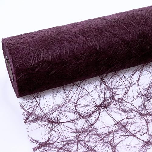 Sizoweb Tischband - 25 Meter Rolle + 100 Deko Herzen Gratis (20cm Breite, in Bordeaux)