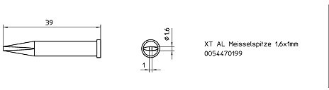Weller Lötspitze Meisselform 2.4 mm