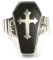 Drachensilber Schmuck Sarg Ring mit Fach Giftring Gothic 925 Silber Größe 56