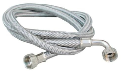 Tubo di carico lavatrice inox con curva 3m