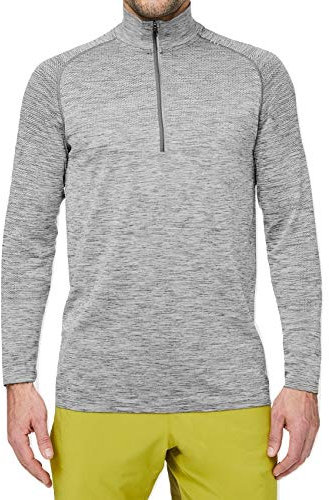 lululemon Metal Vent Tech Herren-Langarmshirt, 1/2-Reißverschluss, Schiefergrau, Größe XXL