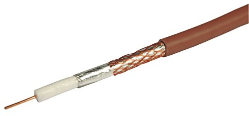 Labgear RG6 Satellite Coaxial Cable 50m Brown