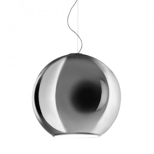 Fontana Arte Globo di Luce Lampada a sospensione, Metallic Lucido, Ø 20 cm, Misura 1