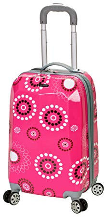 Rockland Vision Valise Rigide à roulettes pivotantes, Perle Rose., Carry-on 20-inch, Vision Valise Rigide à roulettes pivotantes