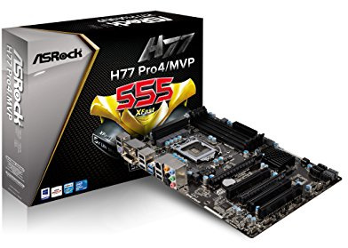 Asrock H77 PRO4/MVP Mainboard Sockel 1155 (Intel H77, 4X DDR3 Speicher, PCI-e, ATX, 6X USB 2.0)