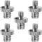 Standard 1/4-20 Male to 3/8-16 Male Threaded Screw Adapter Tripod Screw Converter (5 Pack)