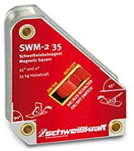 Schweißkraft Schweißwinkelmagnet SWM-2 (Haltekraft 35 kg, Kippschalter, für Rohre, Winkel und Flachmaterial), 1790030