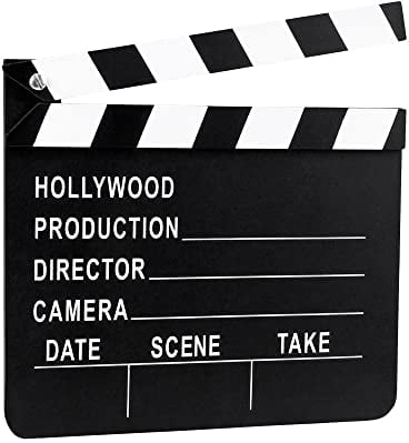 Boland 44208 - Filmklappe, ca. 18 x 20 cm, Regisseur, Kino, Kamera ab und Action, Accessoire für Karneval und Mottopartys, Kostüm-Zubehör