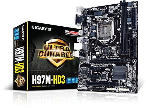 Gigabyte H97M-HD3 Intel LGA1150 H97 Micro ATX Motherboard (2x DDR3, 6x USB3.0, 6x USB2.0, GBE, LAN, HDMI, DVI-I, DSUB)