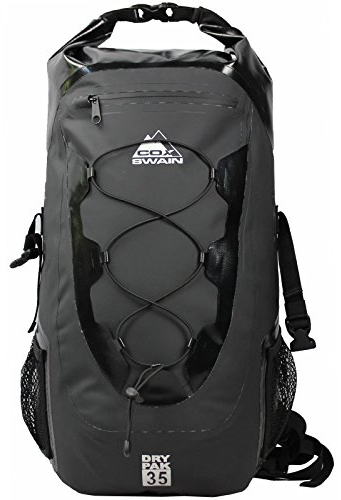 Cox Swain 35L wasserdichter Outdoor Rucksack Packsack für Fahrrad, Motorrad, Wassersport etc., Colour: Black