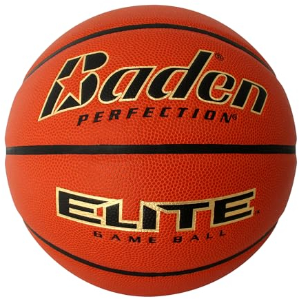 Baden Elite Herren Indoor Spiel Basketball, Größe 7 (74,9 cm), Orange, Zoll