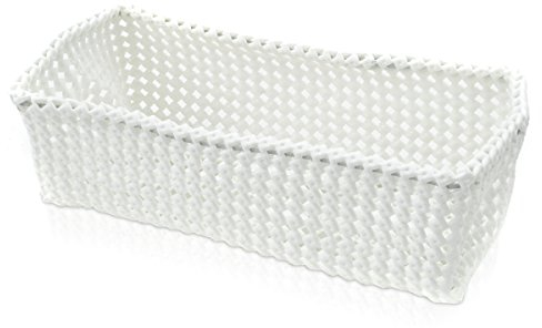 Möve Tube Ablagekorb 30 x 15 x 9 cm aus formbarem Kunststoff, Off White