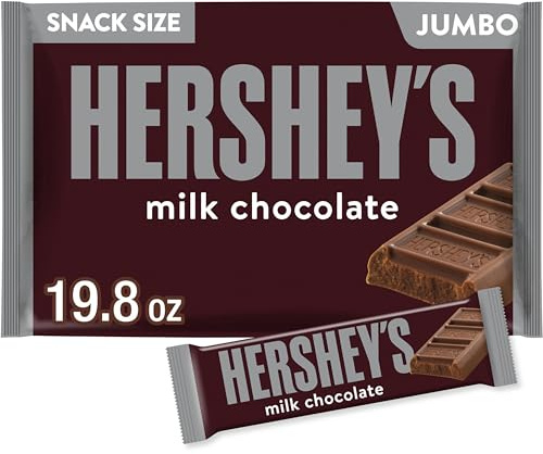 HERSHEY'S Milk Chocolate Snack Size, Candy Jumbo Bag, 19.8 oz