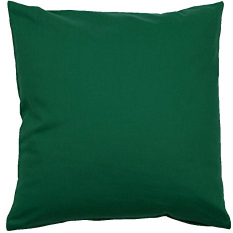 Kissenbezug 40x80 cm Uni Dunkelgrün Baumwolle Dekokissen Kissenhülle Couchkissen Sofakissen Deko Reißverschluss
