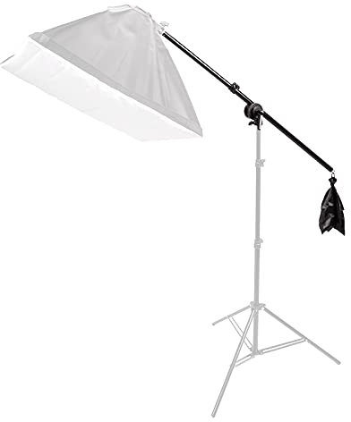 79-140CM Photo Studio Telescopic Boom Arm with single clamp Sandbag Lighting Holding Boom Arm for Strobe Light Stand Video Photography