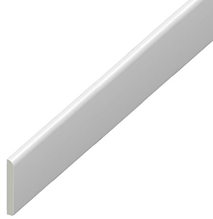 45mm uPVC Architrave - Plastic Skirting Board - 1m Lengths- Pack of 5