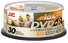JVC 16x DVD+R Media 4.7GB,30 Pack Spindle