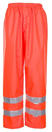 Planam 2064060 Herren Warn-/Wetterschutz Regenhose Uni, orange, Größe 60