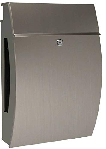 Toolland BG11003 Briefkasten, Nyc, 47.8 cm Höhe x 32.3 cm Breite x 15 cm Länge, Edelstahl