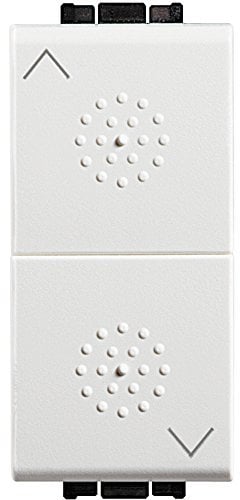Conmutador doble persianasBticino N4027LivingLight1 modulo Blanco