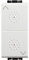 Conmutador doble persianasBticino N4027LivingLight1 modulo Blanco