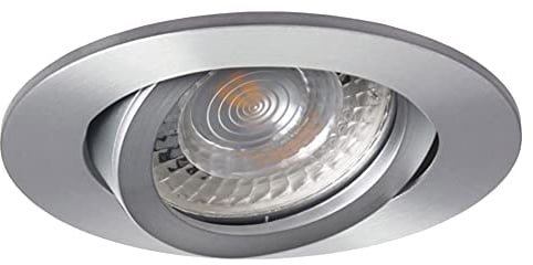 Kanlux Evit Ct-Dto50-Al - Einbauleuchte Schwenkbar - Aluminium Gebürstet, Weiß