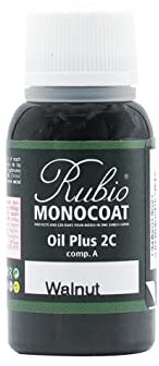 Rubio Monocoat Wood Oil 0.8 m² - Walnut | Oil Plus 2C | Quick-Dry, Eco-Friendly Linseed Wood Oil for Indoor Use | Preserver | 20 ml (Sample)
