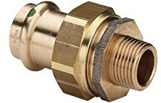 Viega Verbindungsstück mit sC Sanpress 2265 x 54 mm, R2 221997 Bronze