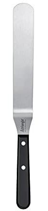 triangle Streichpalette gewinkelt, 20 cm - Winkelpalette Edelstahl | Gehärteter Stahl, genieteter ABS-Griff, konischer Schliff – für glatte Torten & Glasuren - Made in Solingen/Germany