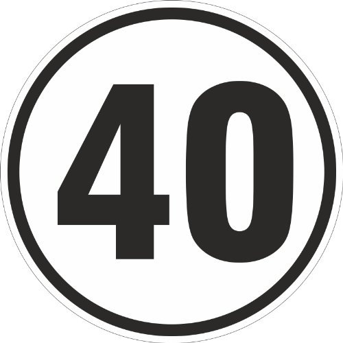40 kmh Aufkleber Auto LKW Trecker Anhänger Schlepper 20 cm rund wetterfest 1 Stück