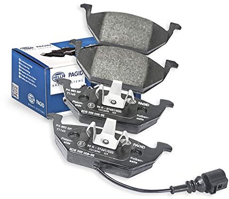 HELLA PAGID 8DB 355 008-551 Bremsbelagsatz - T1163 - Dicke/Stärke: 19.7mm - Bremssystem: Teves - mit integriertem Verschleißwarnkontakt - für u.a. AUDI / SEAT / SKODA / VOLKSWAGEN