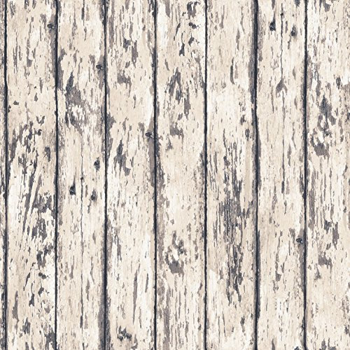Blooming Wall 8e059 Papier peint imitation bois vieilli Marron clair