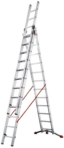 Hailo 9312-501 150 Kg Profi Combination Ladder, 3 x 12 Rungs