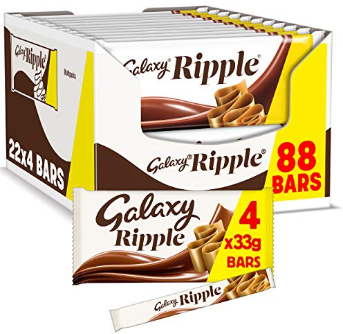 Galaxy Ripple Chocolate Bars for Sharing, Bulk Box, 88 Bars of 33g, (Packaging May Vary)