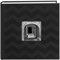 Pioneer Photo Albums DA-200CVR 200 Pocket Chevron geprägter Rahmen Kunstleder Fotoalbum 10,2 x 15,2 cm, Schwarz