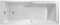 Baignoire bain douche JACOB DELAFON Struktura avec pare bain (170 x 75 - Sans pare bain)