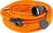 as - Schwabe Baustellen-Panzerleitung, 50 m robustes Panzer-Kabel H07BQ-F 3G2,5, Schutzkontakt-Stecker & Steckdose inkl. Schutzkappe, 230 V/16A Verlängerungskabel, IP44, Made in Germany, Orange, 59250