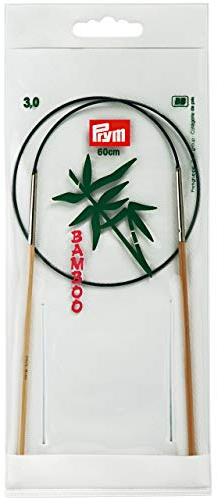 Prym 221514 Rundstricknadeln, 60 cm, 3,00 mm Rundstricknadel, Bambus, Natur, 3 mm