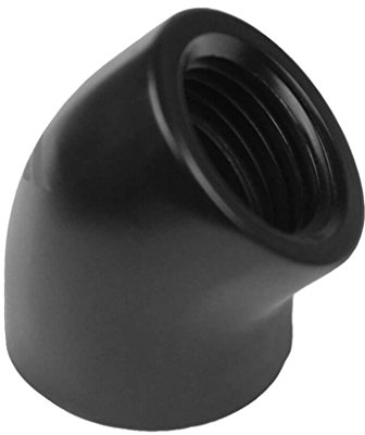 Nanoxia Coolforce 45° Anschluss Powered by, zweifachen G1/4 Innengewinde, schwarz