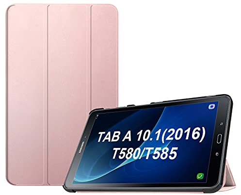 Fintie Hülle für Samsung Galaxy Tab A 10.1 2016 - Ultra Schlank Superleicht Ständer Schutzhülle mit Auto Schlaf/Wach Funktion für Samsung Galaxy Tab A 10,1 Zoll T580N / T585N, Roségold