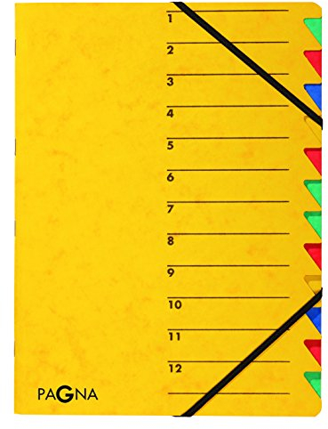 Pagna Ordnungsmappe Easy (Sammelmappe, 12 Fächer, 1-12) gelb