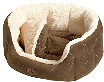 Nobby 70868 Komfortbett Oval für Hunde oder Katzen Ceno L x B x H: 45 x 40 x 19 cm, braun