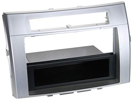 V 281300-21-2 Radioblende Corolla Verso 2004-2009 2 DIN silber + Ablagefh