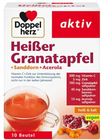 Doppelherz Heißer Granatapfel + Sanddorn + Acerola aktiv, 10