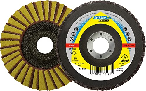 Klingspor 312560 SMT 850, Combi-Schleifmop Scheibe Spezial, Verpackungseinheit 5, 125X22,23, 120, 5