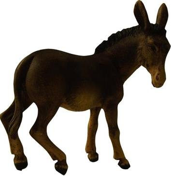 Miniatur Modell Figur Esel, geeigent für 7cm Figuren, handbemalen
