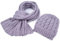 Damen Strickschal Strickmütze Schal Mütze Set grau*NEU*OVP*