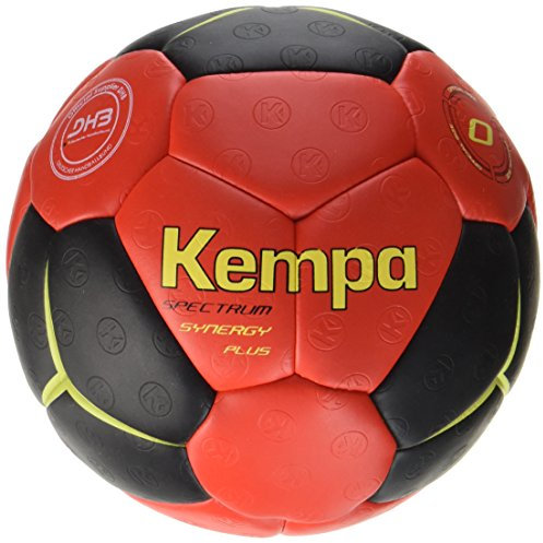 Kempa Bälle Spectrum Synergy Plus, schwarz/Rot/limonengelb, 2.0