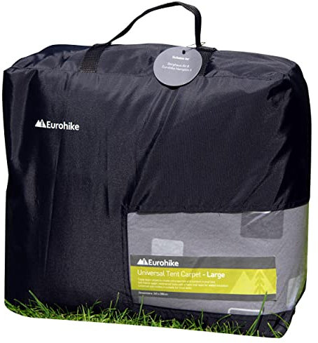 Eurohike Universal Tent Carpet Large (265x280cm) with Triple Layer Carpet Construction, Outdoor Rug, Picnic Rug, Picnic Blanket, Festival Essentials, Camping Equipment, Grey