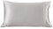 Lilysilk Kissenbezug aus natürlicher Maulbeerseide, Satin für Haar und Haut, hypoallergen, 19 Momme Terse Umschlagverschluss, weich, Silbergrau, Standard (50,8 x 76,2 cm), Silbergrau